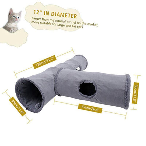 Cat Tunnel Pet Toys Play Hide Tube With Ball For Large Cat Dogs Rabbit
