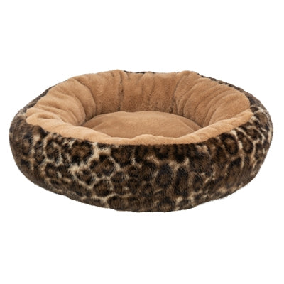 Trixie Hundebett Leo Rund Plüsch Braun/Leopard 50 cm